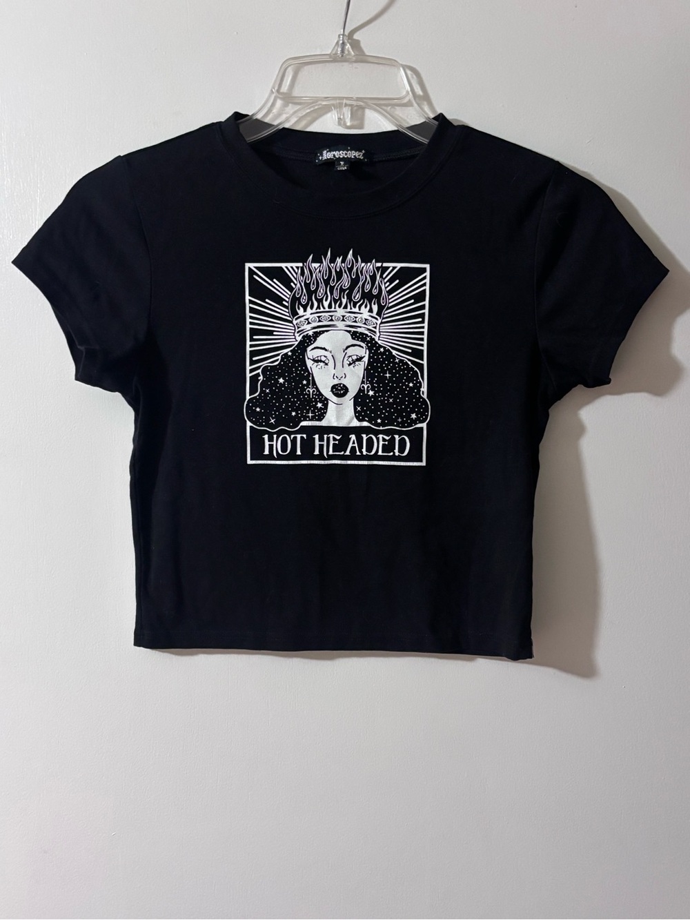Horoscopes Dollskill Hot Headed Aries Graphic Crop Top Black Large